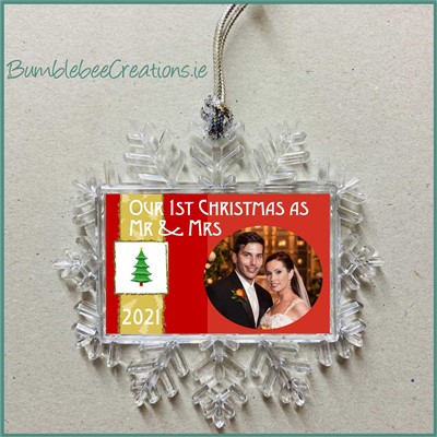 1st Christmas Married Snowflake
